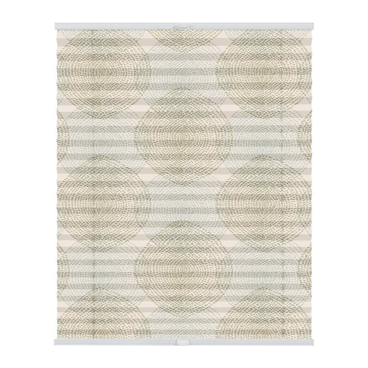 Lichtblick Plissee Klemmfix ohne Bohren blickdicht Stripy Boho Drop India in Beige - Bild 1