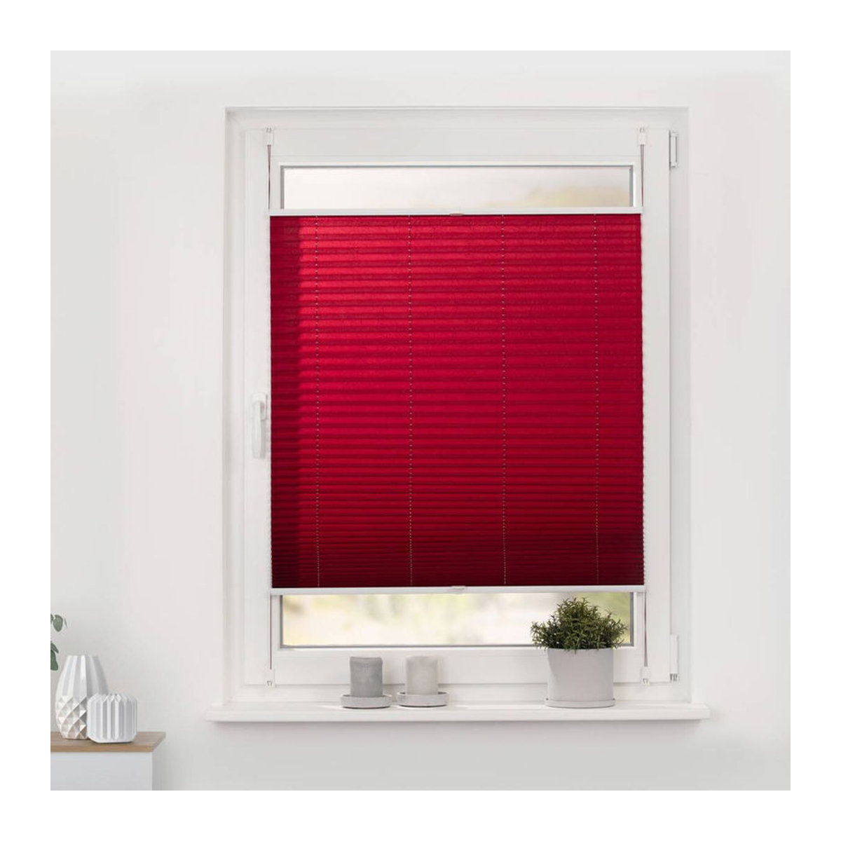Lichtblick Plissee Klemmfix ohne Bohren in Brombeer B/H: 95 x 130 cm - Bild 7