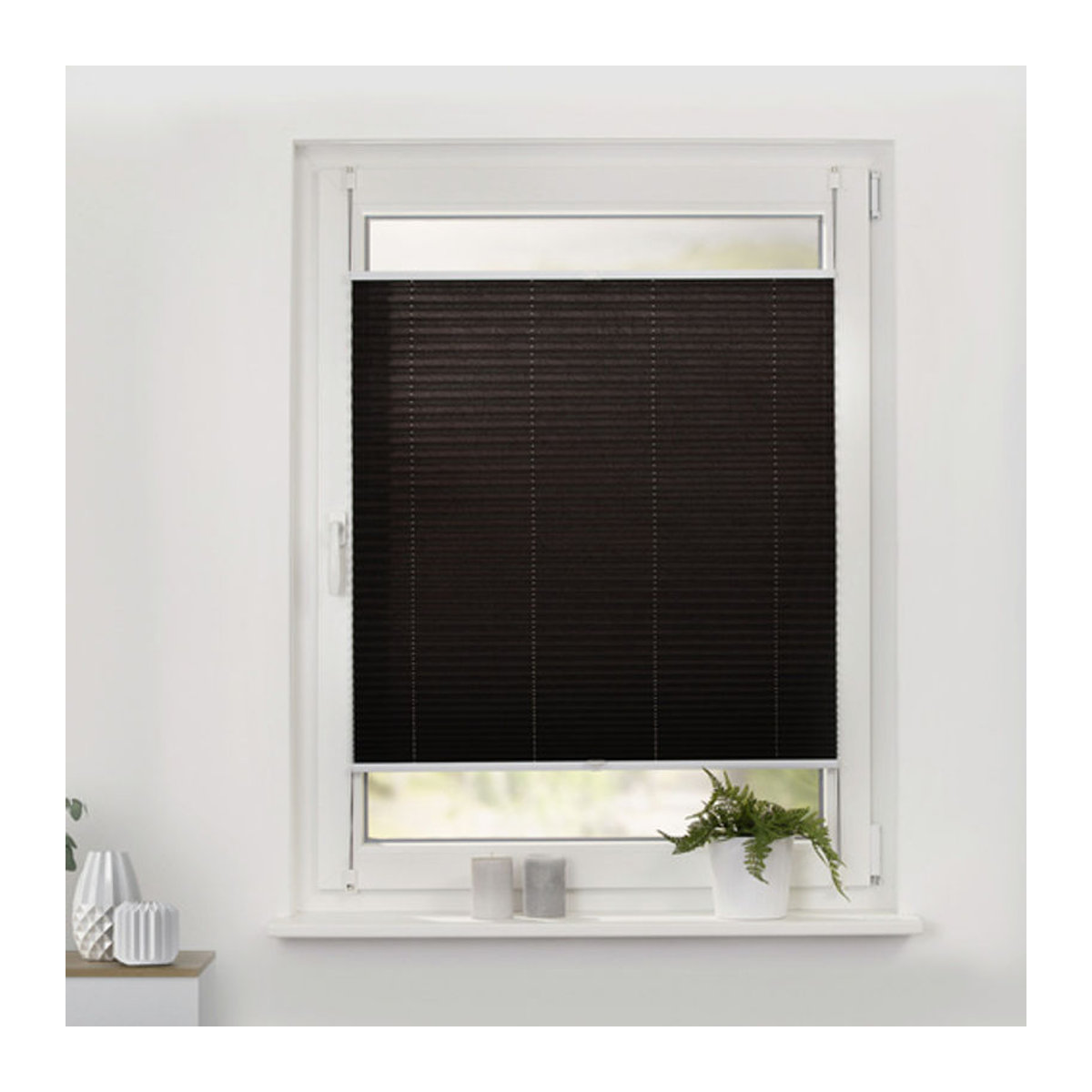 LICHTBLICK Plissee Klemmfix ohne Bohren verspannt Braun B: 70 cm x H: 210 cm - Bild 5
