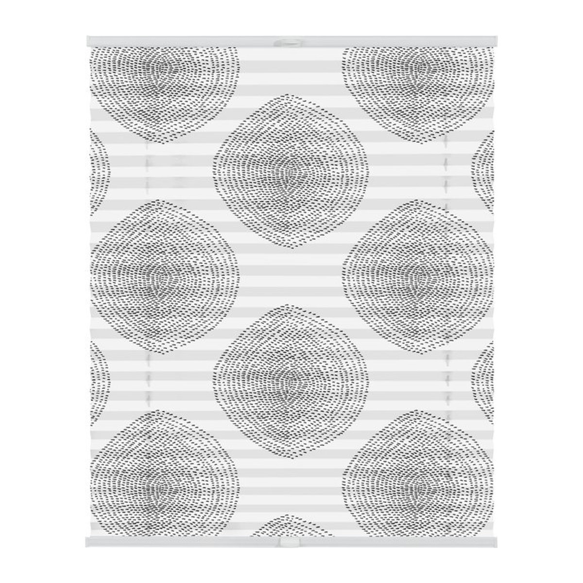 Lichtblick Plissee Klemmfix Stripy Boho Drop blickdicht in Weiß ohne Bohren - Bild 1