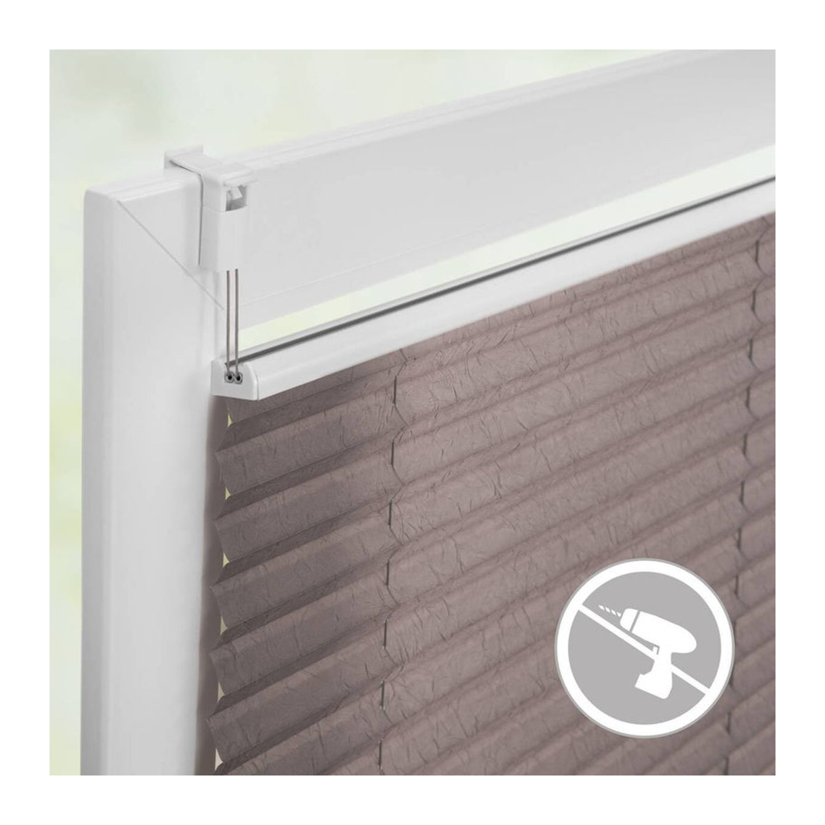 Lichtblick Plissee Klemmfix Taupe B: 65 cm, H: 130 cm - Bild 3