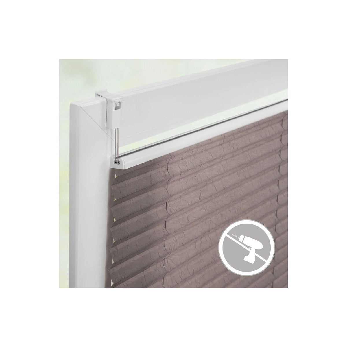 Lichtblick Plissee Klemmfix Taupe B/H: 75 x 130 cm - Bild 3