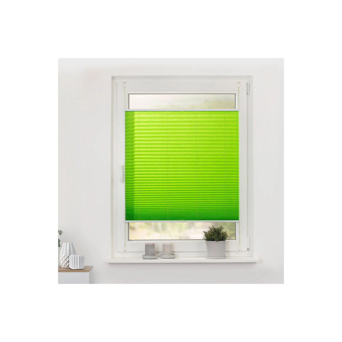 Lichtblick Plissee Klemmfix verspannt in Grün, B: 55 cm x H: 130 cm - Bild 2