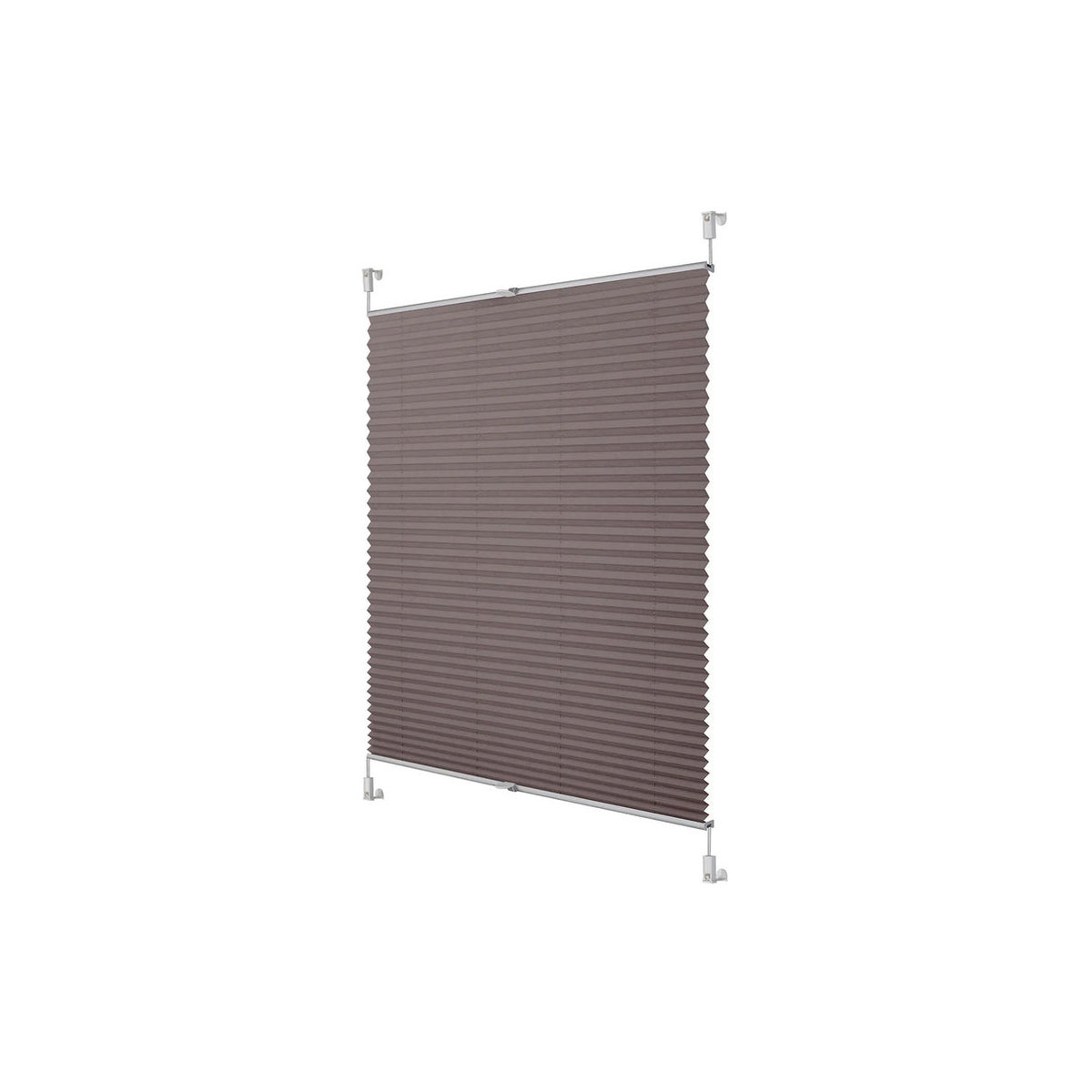 Lichtblick Plissee Klemmfix verspannt in Taupe-Grau B/H: 45 x 130 cm - Bild 3
