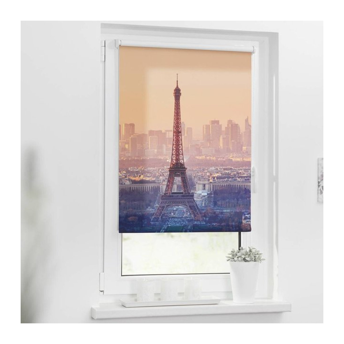 Lichtblick Rollo Eiffelturm orange B: 100 cm, H: 150 cm - Bild 1