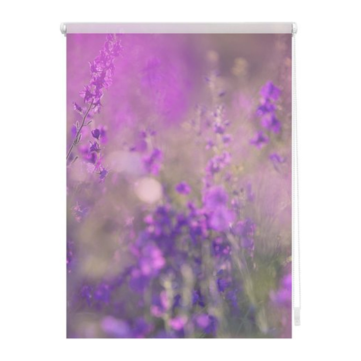 Lichtblick Rollo Klemmfix Blumenwiese blickdicht fuchsia violett lila B: 90 cm, H: 150 cm - Bild 1
