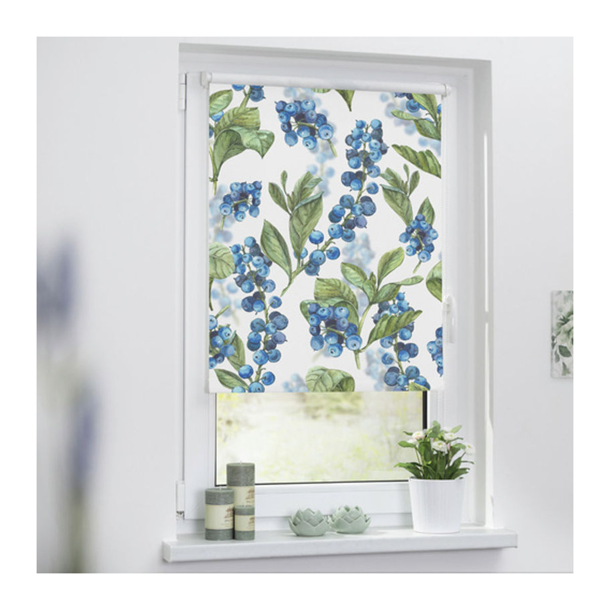 Lichtblick Rollo Klemmfix Heidelbeere Blau Grün B/H: 45 x 150 cm - Bild 2
