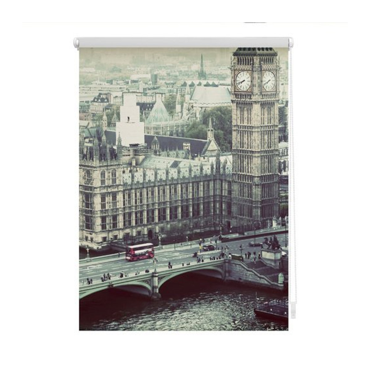 Lichtblick Rollo Klemmfix London Westminster Grau B: 100 cm, H: 150 cm - Bild 1