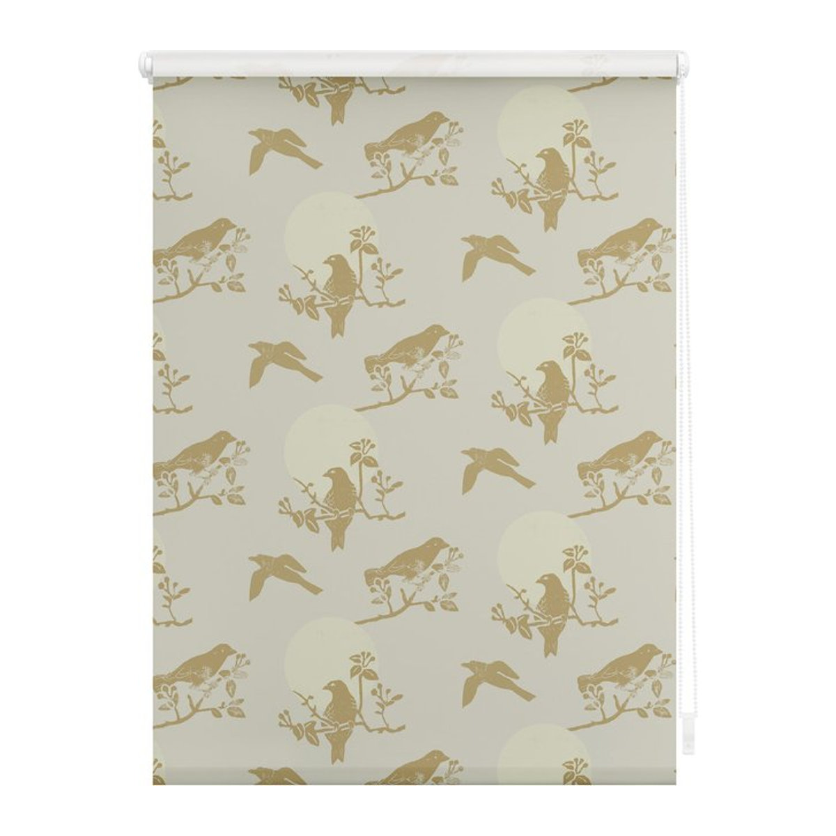 Lichtblick Rollo Klemmfix Moon Birds blickdicht ohne Bohren Beige - Bild 1
