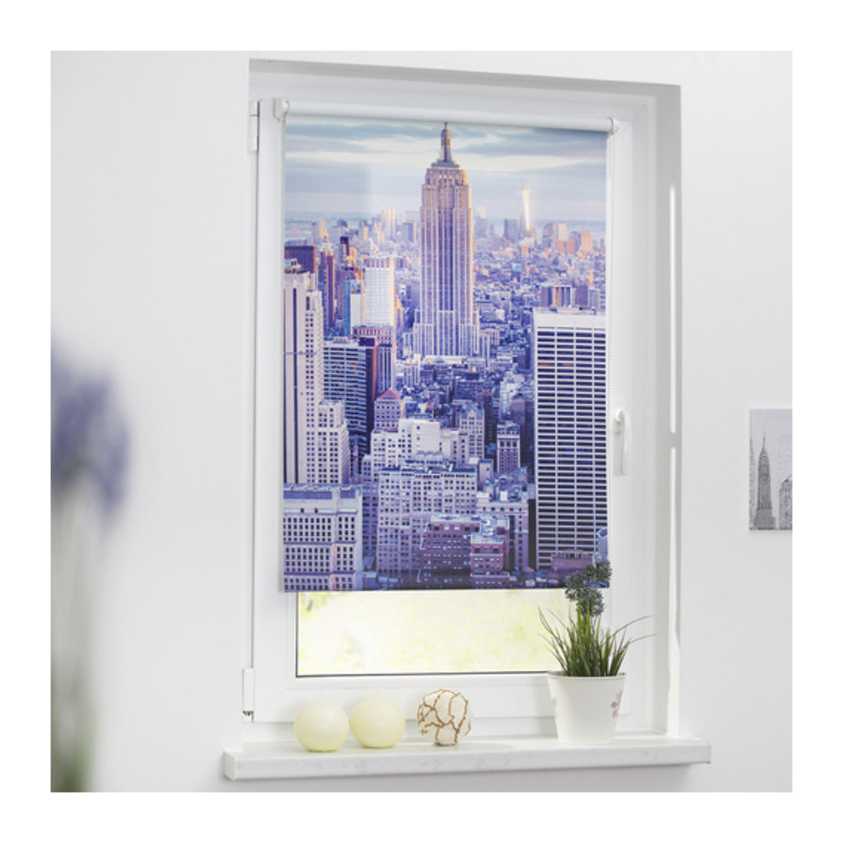 Lichtblick Rollo Klemmfix New York Blau - Bild 2