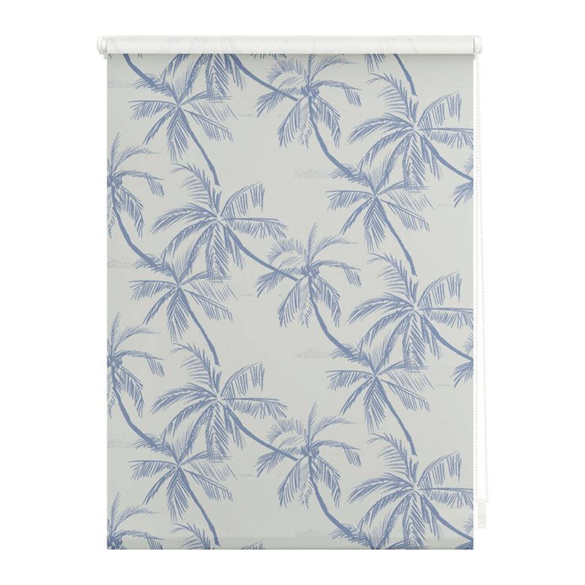 Lichtblick Rollo Klemmfix ohne Bohren blickdicht Blueprint Palms Blau - Bild 1