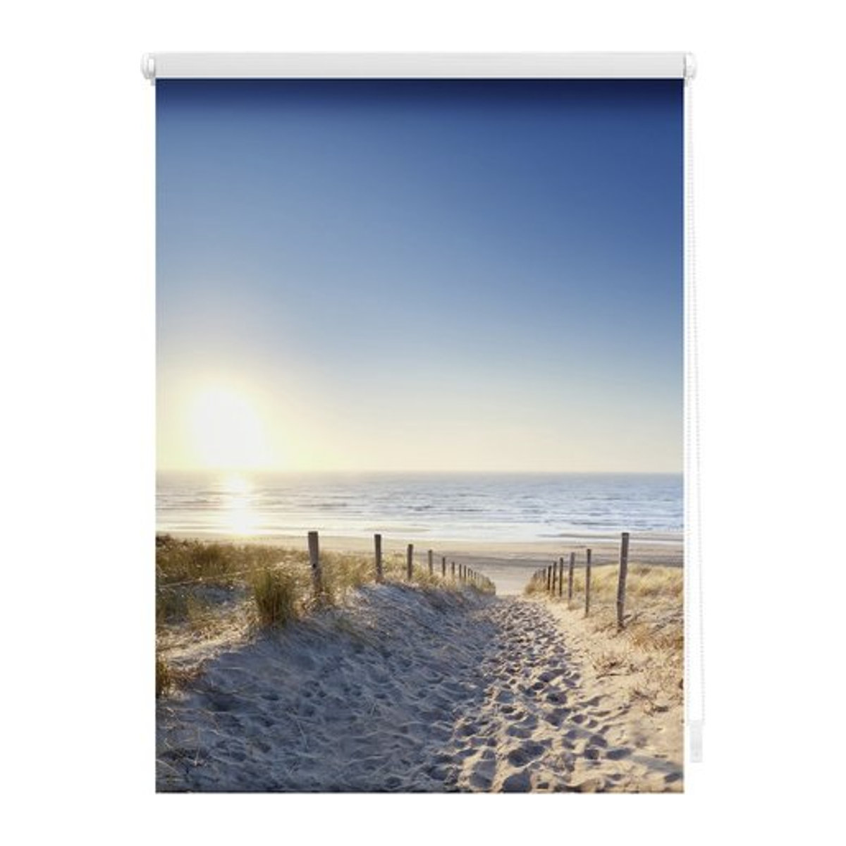 Lichtblick Rollo Klemmfix Ostseestrand Blau B: 80 cm, H: 150 cm - Bild 1