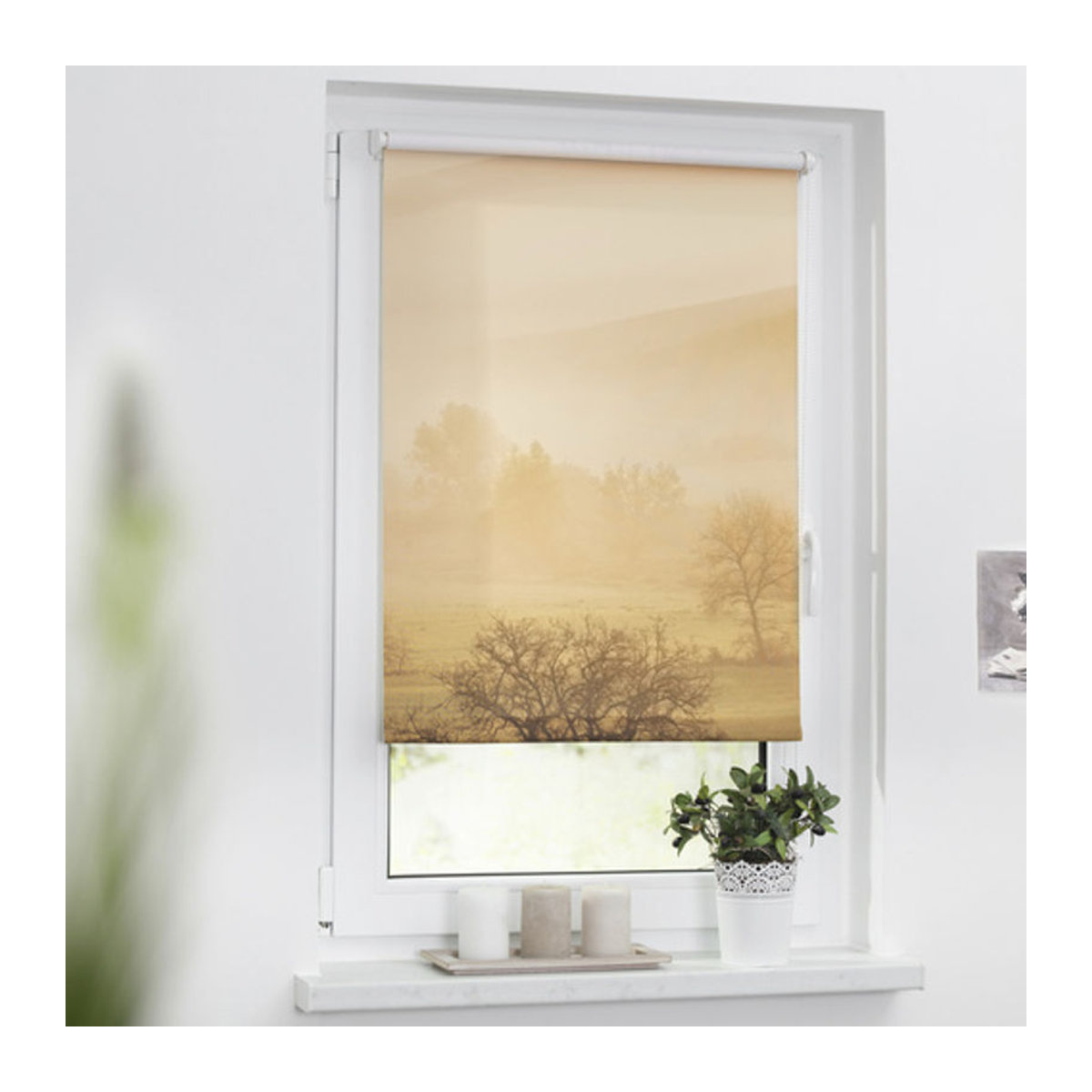 Lichtblick Rollo Klemmfix Toscana in Orange Braun, B: 70 cm, H: 150 cm - Bild 2