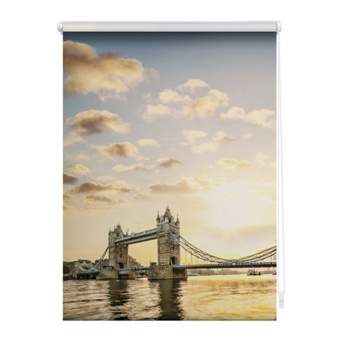 Lichtblick Rollo Klemmfix Tower Bridge in Rot Weiß B: 80 cm x H: 150 cm - Bild 1