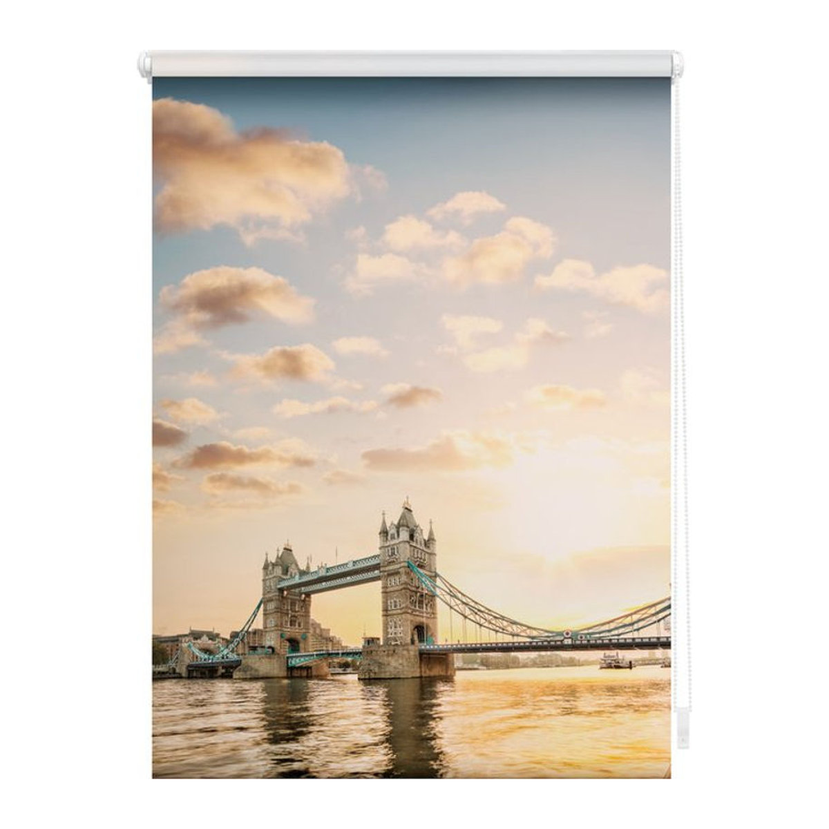 Lichtblick Rollo Klemmfix Tower Bridge in Rot Weiß B: 80 cm x H: 150 cm - Bild 2