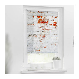 LICHTBLICK Rollo Mauer in Weiß, B: 80 cm, H: 150 cm