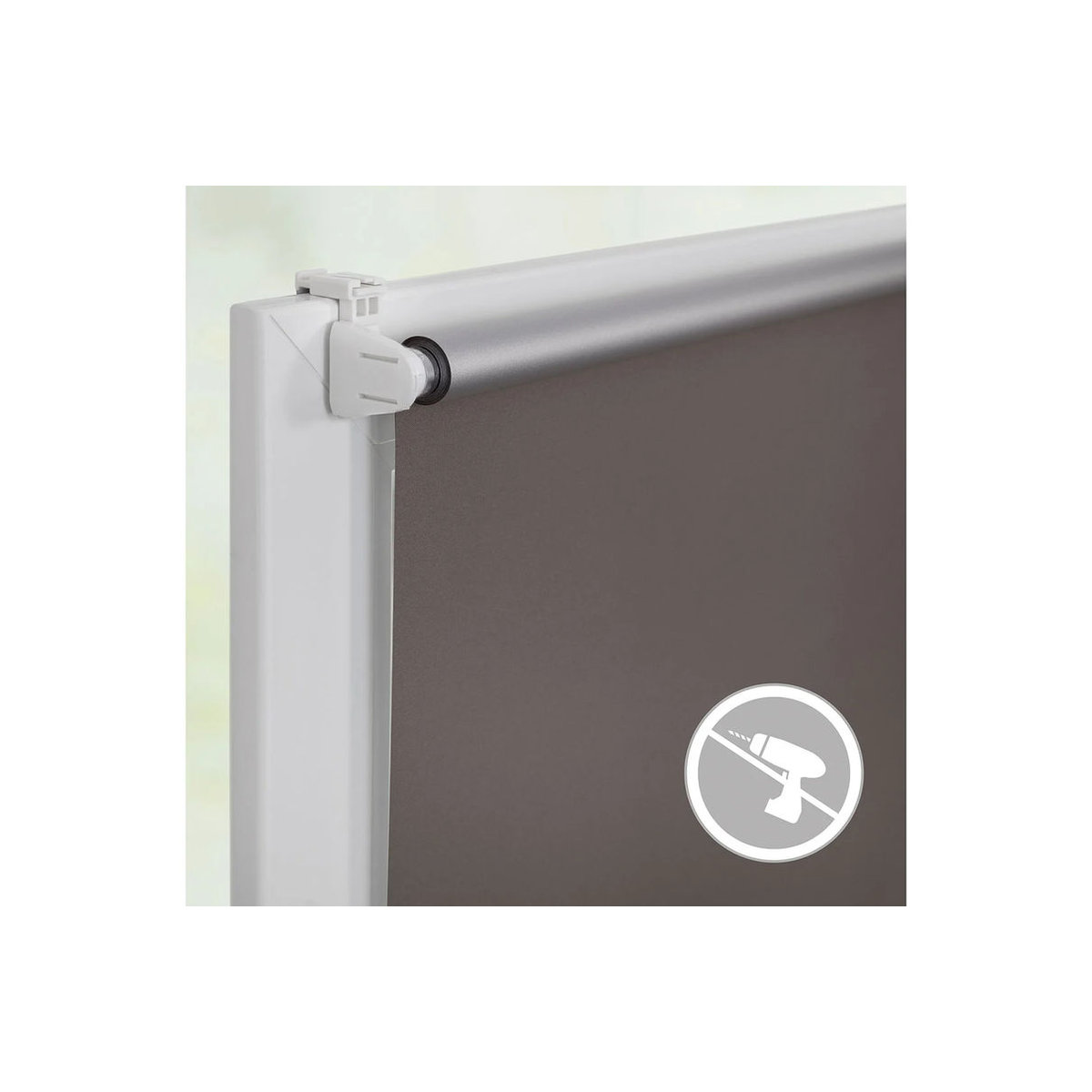 LICHTBLICK Thermo Klebe- und Klemmrollo in Verdunklungsqualität, Farbe Taupe, Breite: 60 cm, Höhe: 220 cm - Bild 4