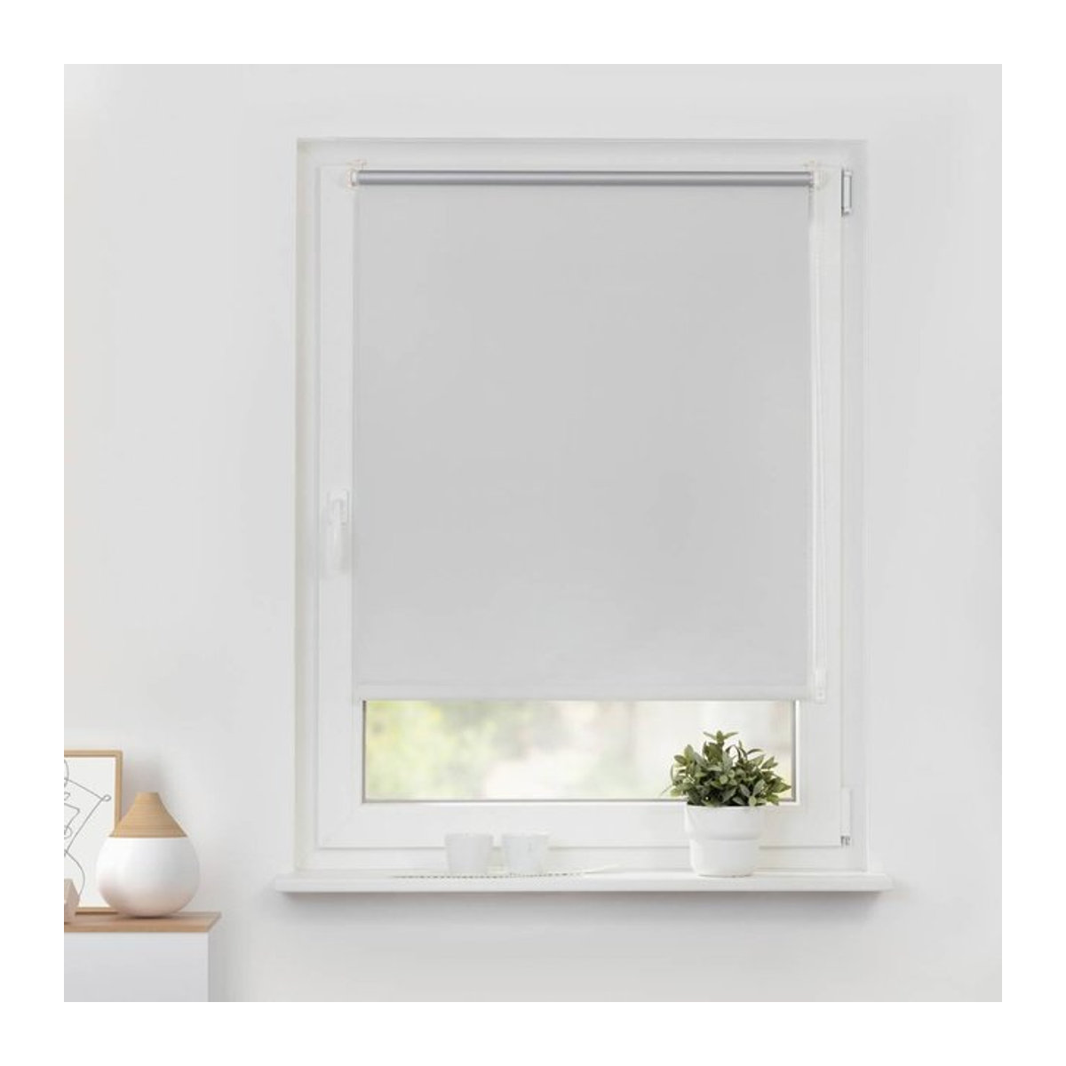 Lichtblick Thermo Klebe- und Klemmrollo in Verdunklungsqualität, Farbe: Weiß, B: 50 cm, H: 150 cm - Bild 1