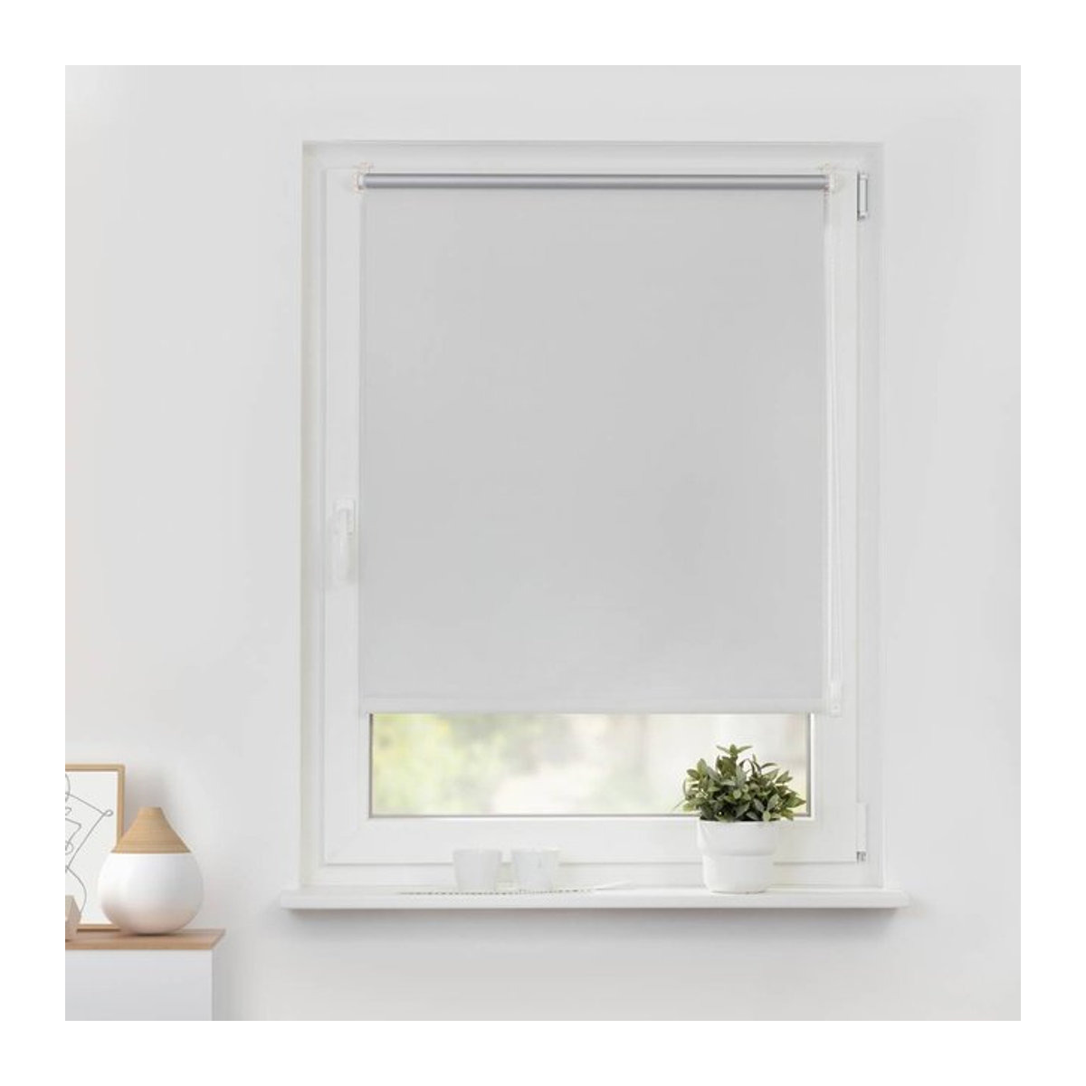 Lichtblick Thermo Klebe- und Klemmrollo in Verdunklungsqualität, Farbe Weiß, B: 70 cm, H: 150 cm - Bild 1