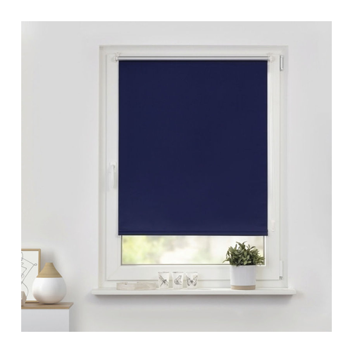 Lichtblick Thermo Klebe- und Klemmrollo zur Verdunkelung in Blau, B: 80 cm, H: 220 cm - Bild 5