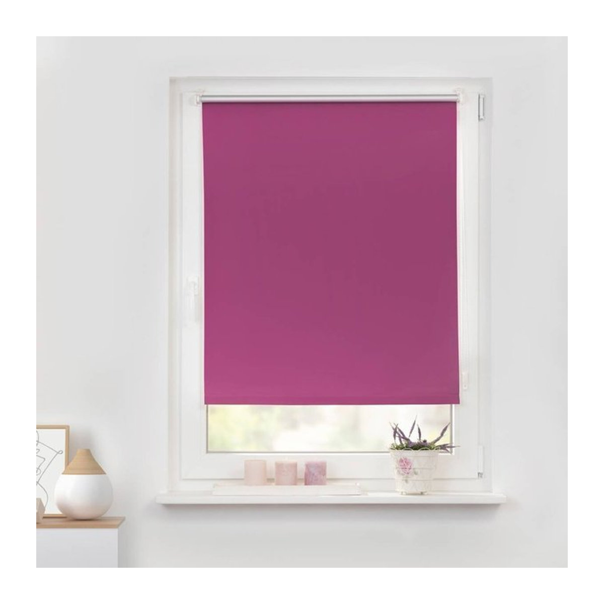 LICHTBLICK Thermo-Klemmrollo Verdunklungsqualität in Fuchsia, B: 40 cm, H: 150 cm - Bild 5
