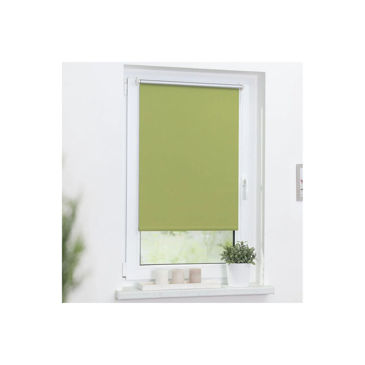 Lichtblick Thermo-Rollo Klemmfix Verdunkelung Grün B: 90 cm, H: 220 cm - Bild 2