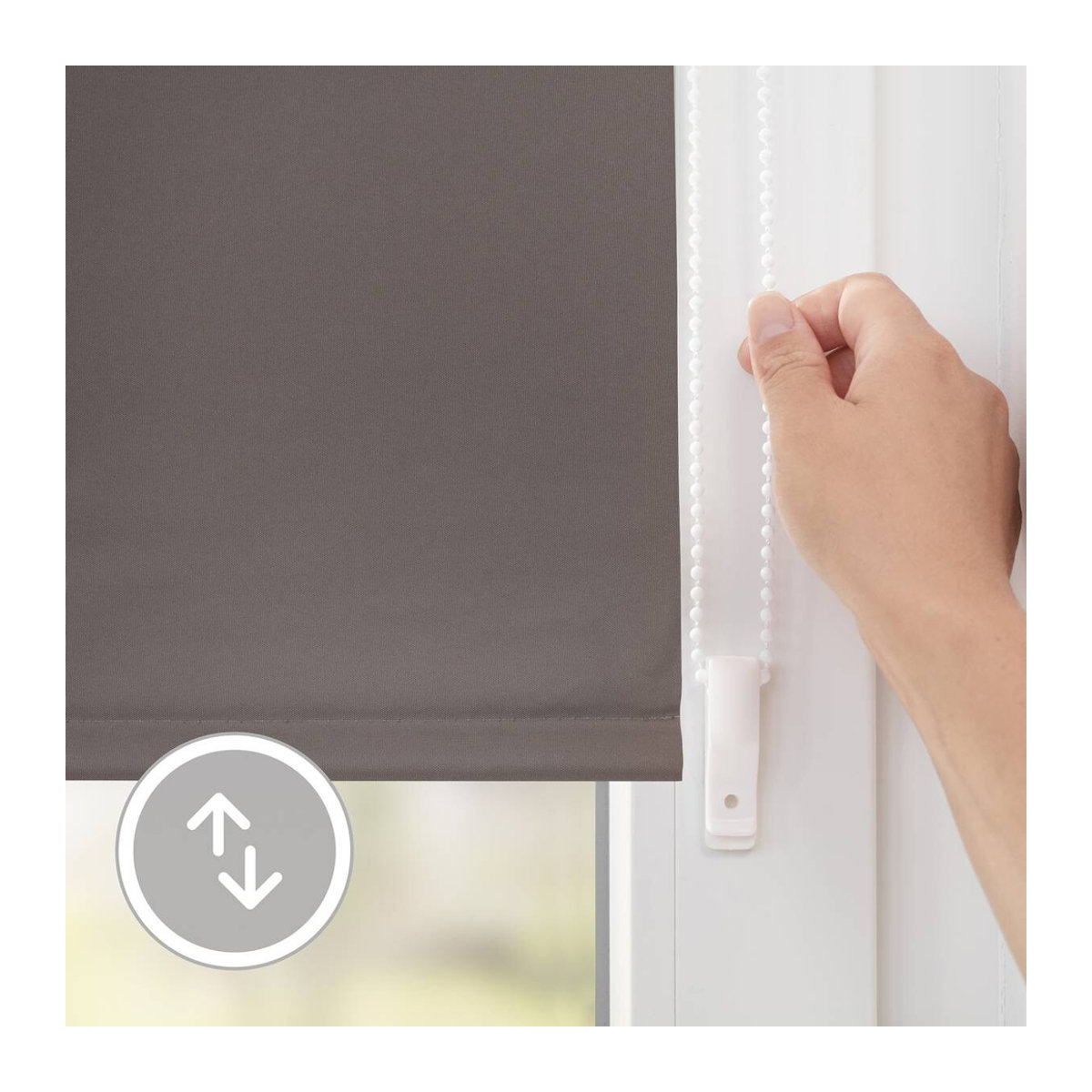 Lichtblick Thermo-Rollo Klemmfix Verdunkelung Taupe B/H: 45 x 150 cm - Bild 6