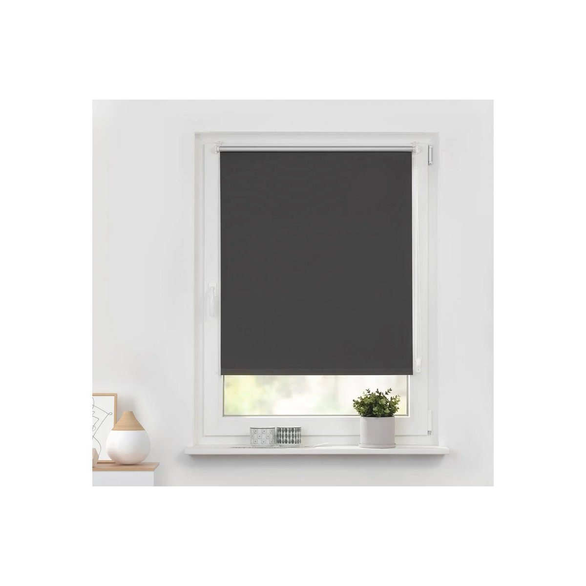 Lichtblick Thermo-Rollo Klemmfix Verdunklungsqualität Anthrazit B/H: 90 x 220 cm - Bild 2