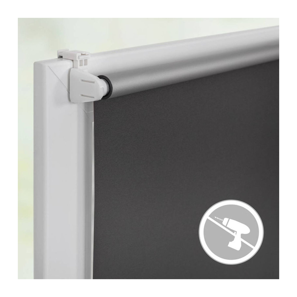 LICHTBLICK Thermo-Rollo zum Klemm oder Kleben in Anthrazit, B/H: 95 x 150 cm - Bild 6