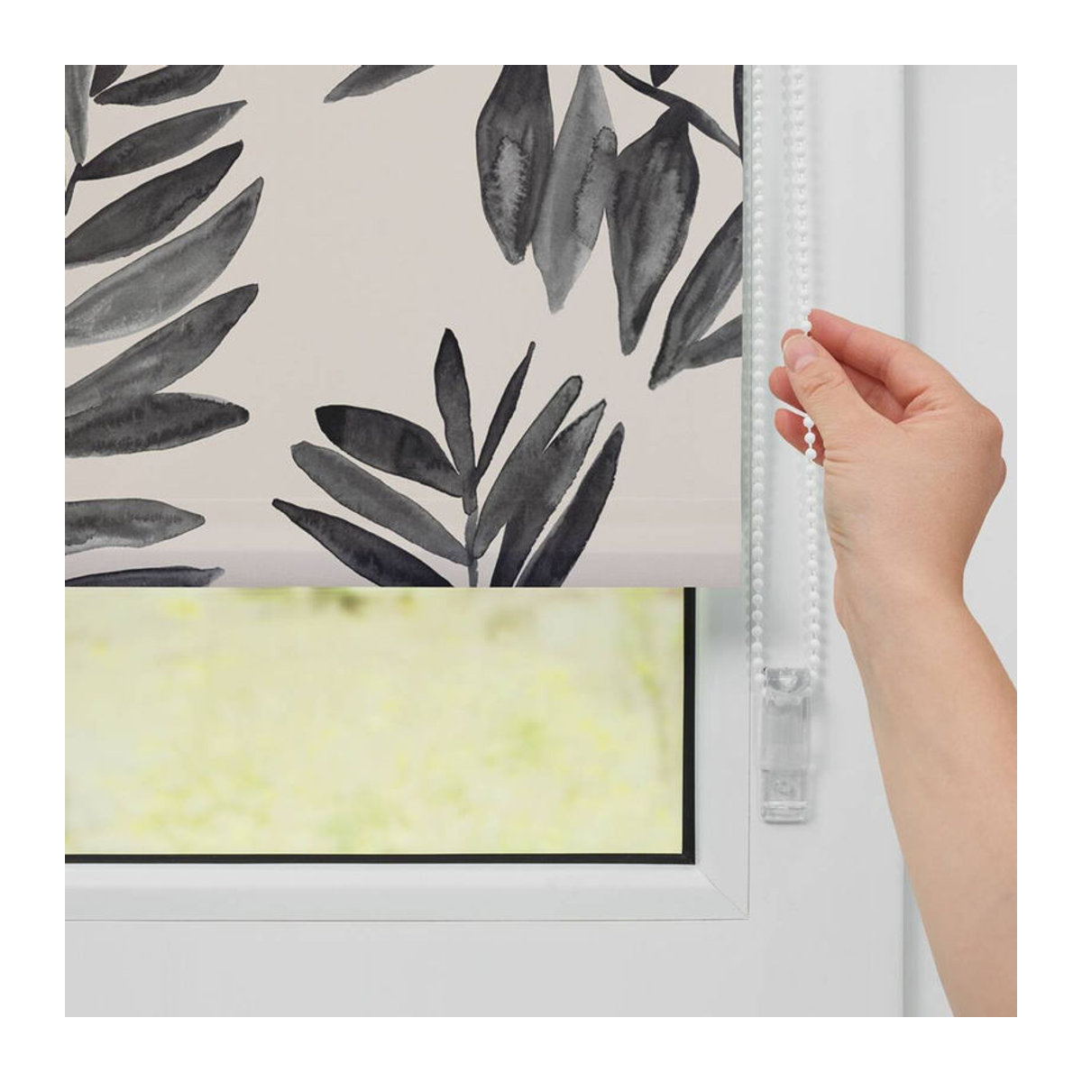 Lichtblick Verdunkelungsrollo Klemmfix Black Watercolor Branches Schwarz B: 90 cm, L: 150 cm - Bild 2