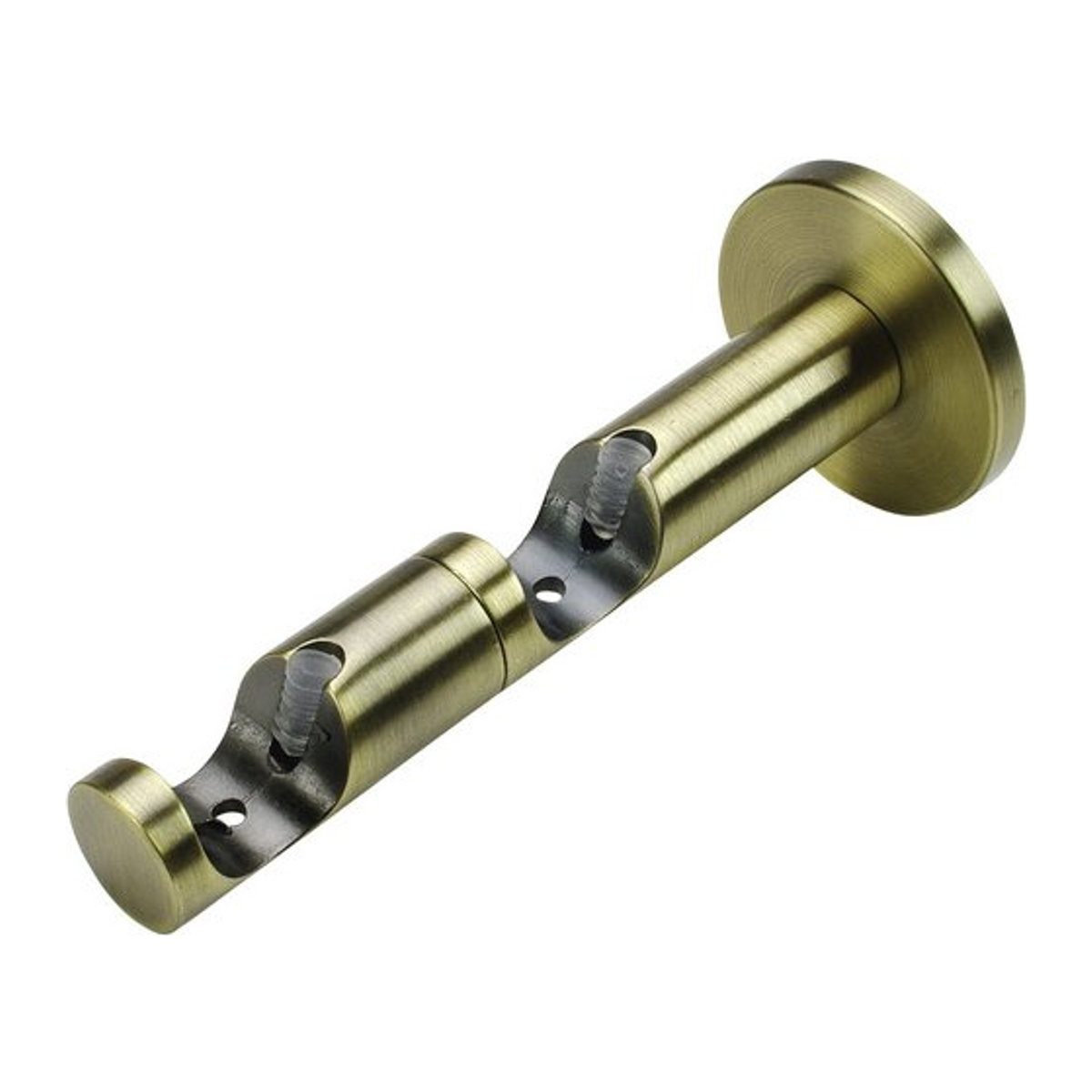 LIEDECO Gardinenstangen-Träger aus Metall in Braun für Ø 20 mm mit Schraubmontage - Bild 1