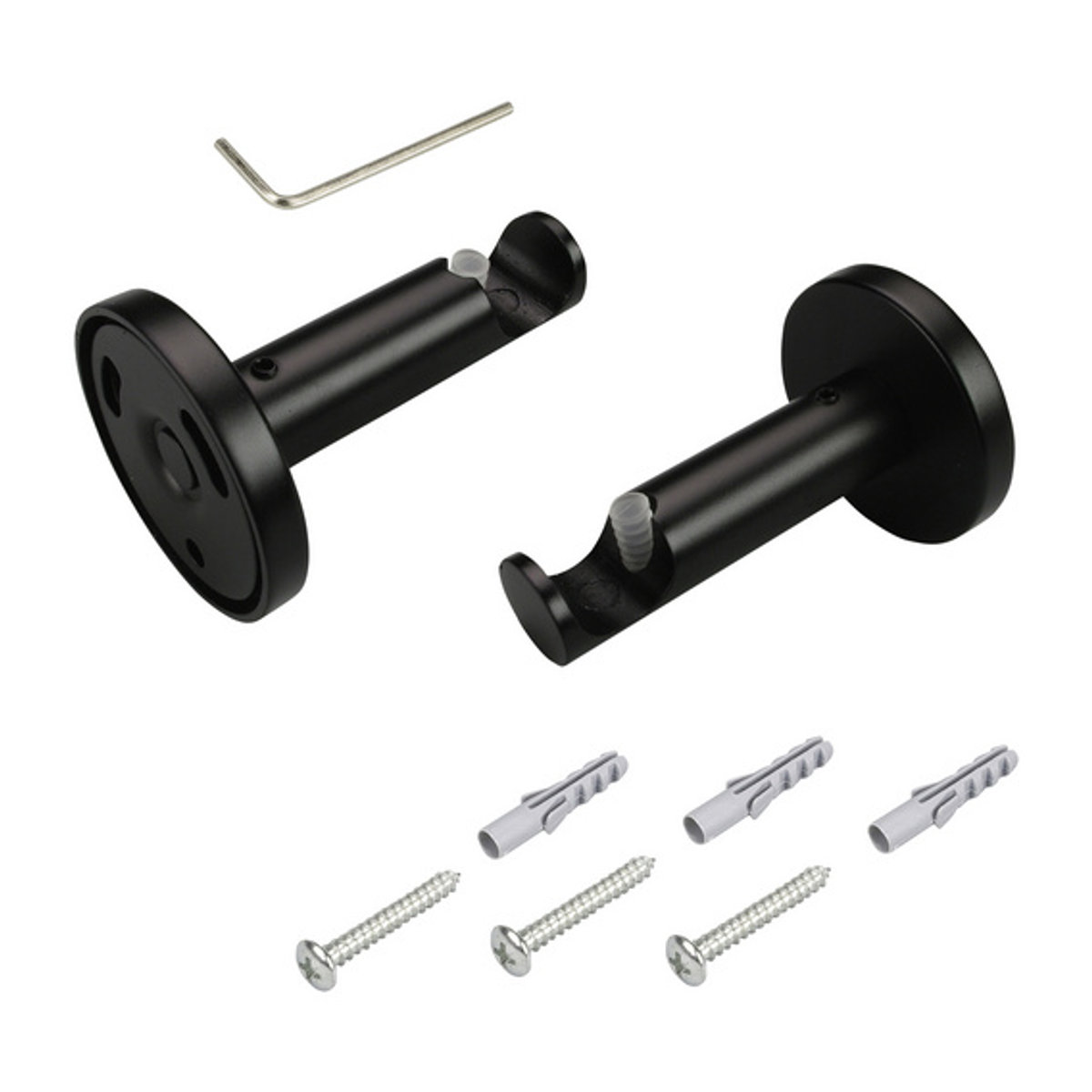LIEDECO Gardinenstangen-Träger aus Metall in Schwarz für Ø 16 mm - Bild 2