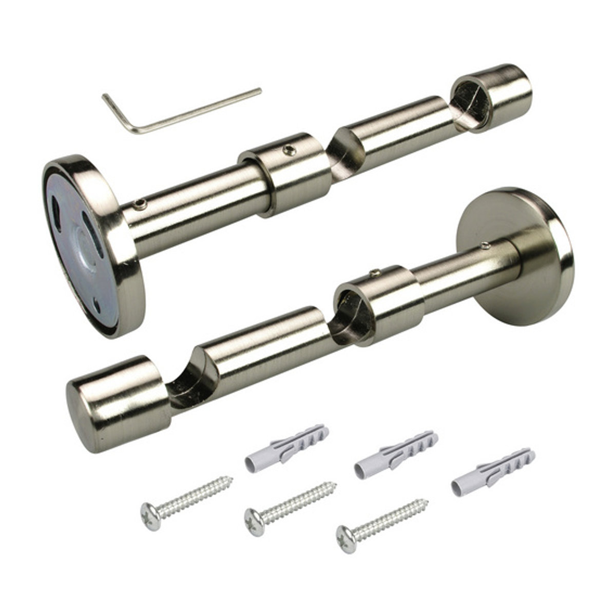 LIEDECO Gardinenstangen-Träger aus Metall in Silber für Ø 16 mm - Bild 2