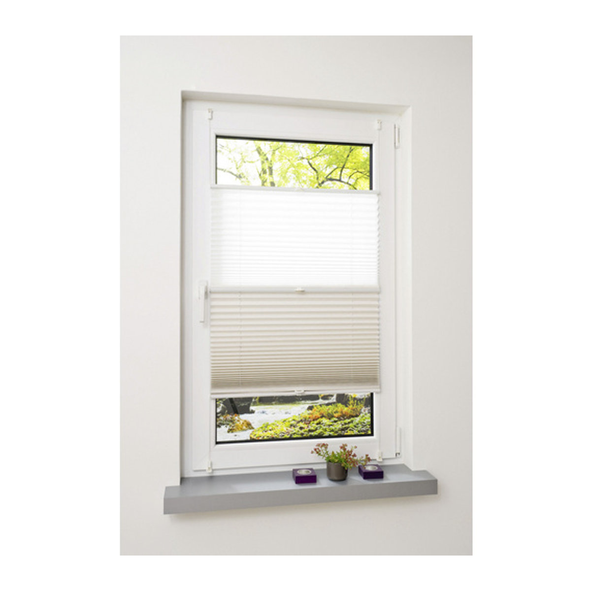 LIEDECO Klemmfix Plissee beige B: 40 cm, H: 130 cm - Bild 2