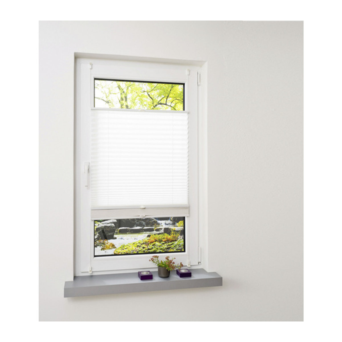 LIEDECO Klemmfix Plissee beige B: 40 cm, H: 130 cm - Bild 3