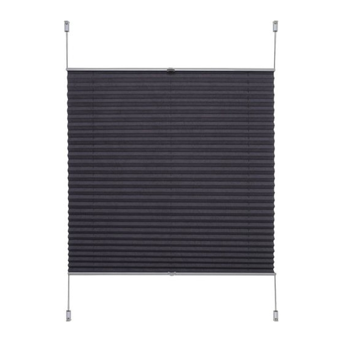LIEDECO Klemmfix-Plissee grau B: 90 cm, H: 210 cm - Bild 1