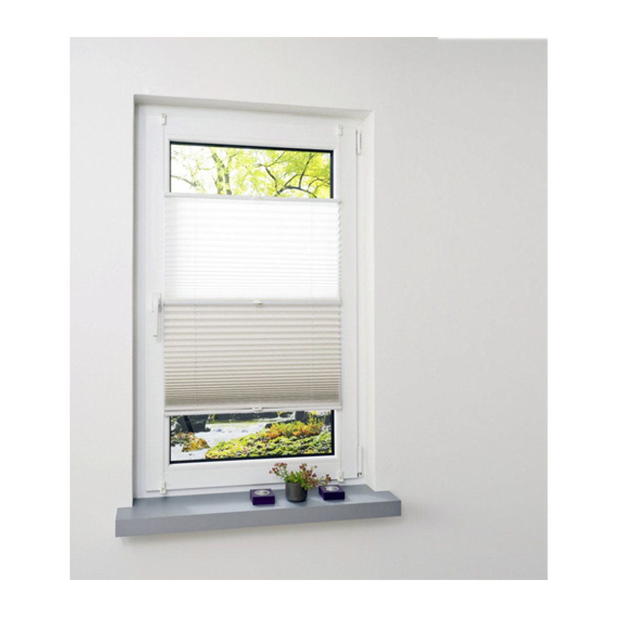 LIEDECO Klemmfix Plissee in Beige zur Verdunkelung, B: 80 cm, H: 130 cm - Bild 2