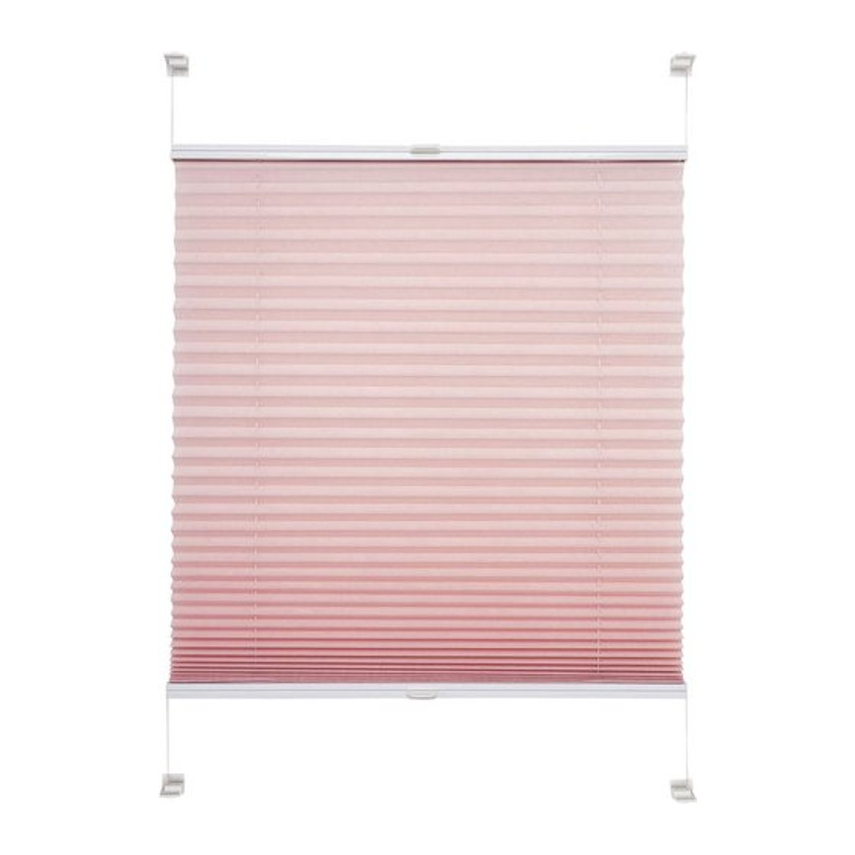 LIEDECO Klemmfix Plissee in Rosa zur Verdunkelung, Breite: 60 cm, Höhe: 150 cm - Bild 1