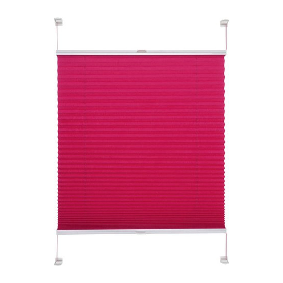LIEDECO Klemmfix-Plissee Young Colours in Rot, B: 60 cm, H: 150 cm - Bild 1