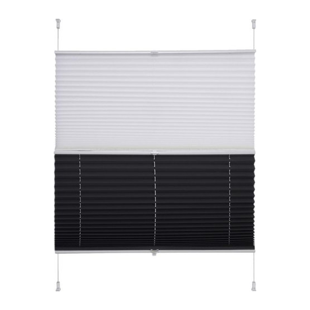LIEDECO Klemmfix Plissee zur Verdunkelung, ohne Bohren, B: 40 cm, H: 130 cm - Bild 1