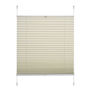 LIEDECO Klemmfix Thermo Plissee in Beige mit Single-Cell-Struktur zur Verdunkelung, B: 80 cm, H: 130 cm