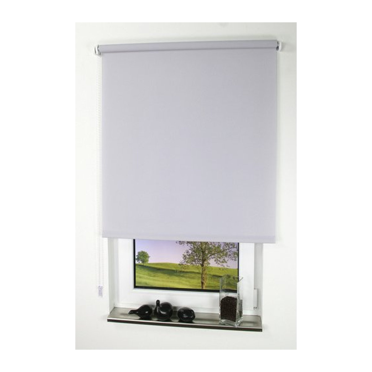 LIEDECO Seitenzug-Rollo aus Polyester in Hellgrau - Bild 1