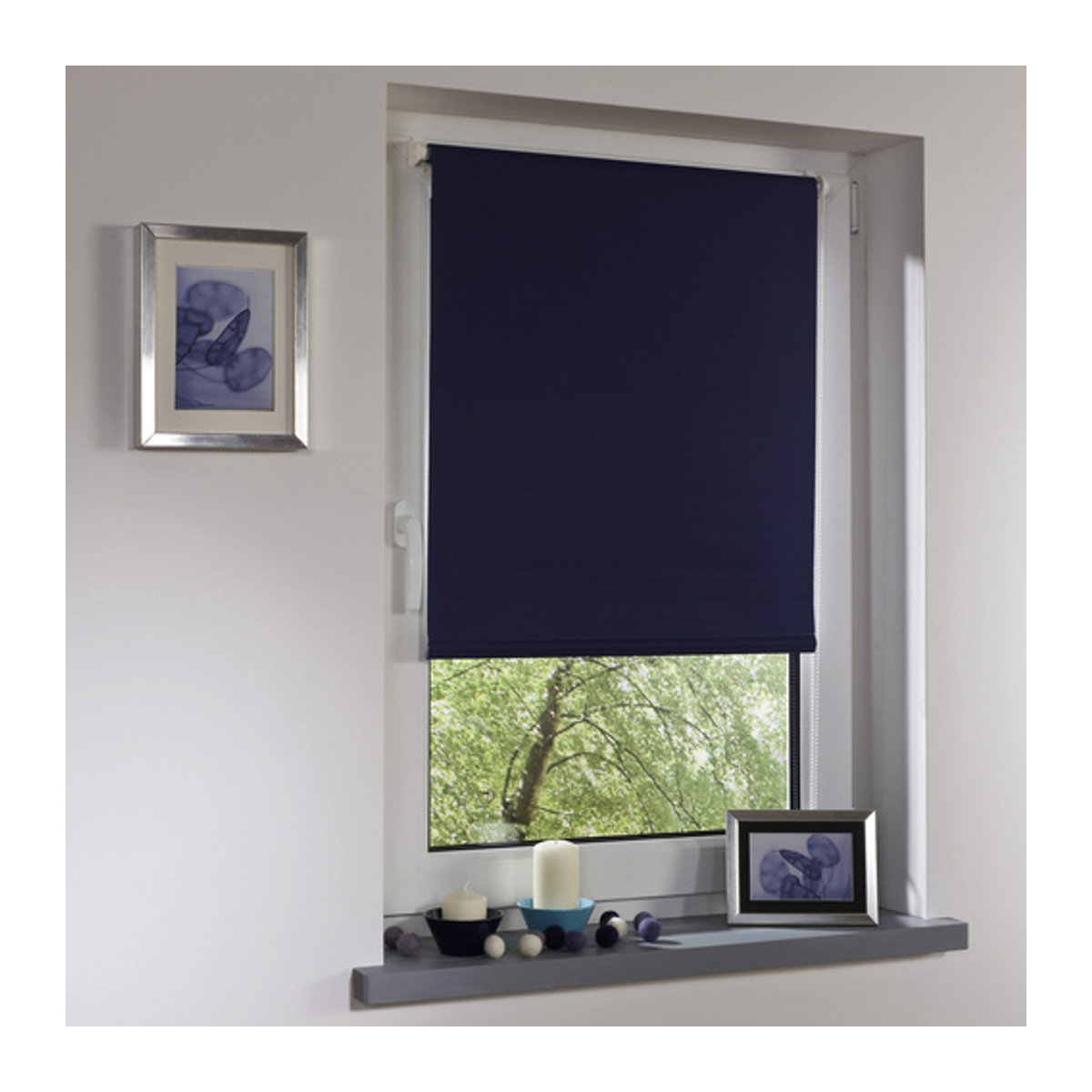 LIEDECO Verdunkelungsrollo Klemmfix in Blau aus Polyester - Bild 2