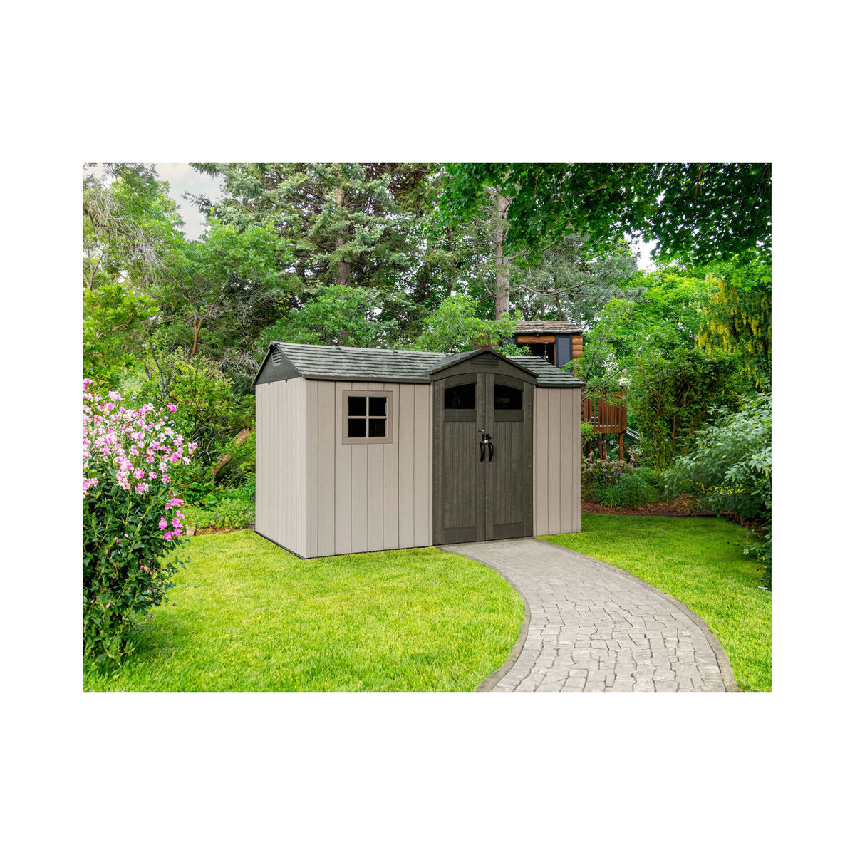 Lifetime Gerätehaus Pluto aus Kunststoff in Grau B/T/H: 356,2 x 212 x 225,3 cm - Bild 2