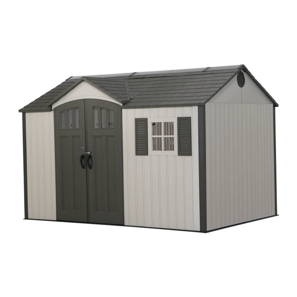 Lifetime Gerätehaus Texas aus Kunststoff in Grau B/H/T: 381 x 243,84 x 243,84 cm - Bild 1