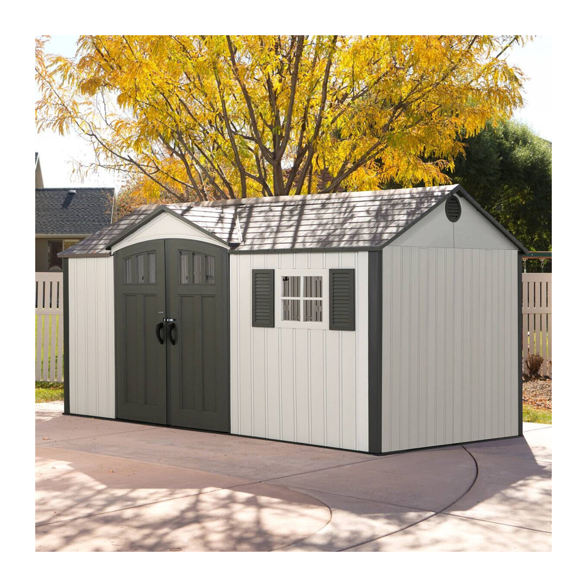 Lifetime Gerätehaus Texas aus Kunststoff in Grau B/H/T: 381 x 243,84 x 243,84 cm - Bild 2