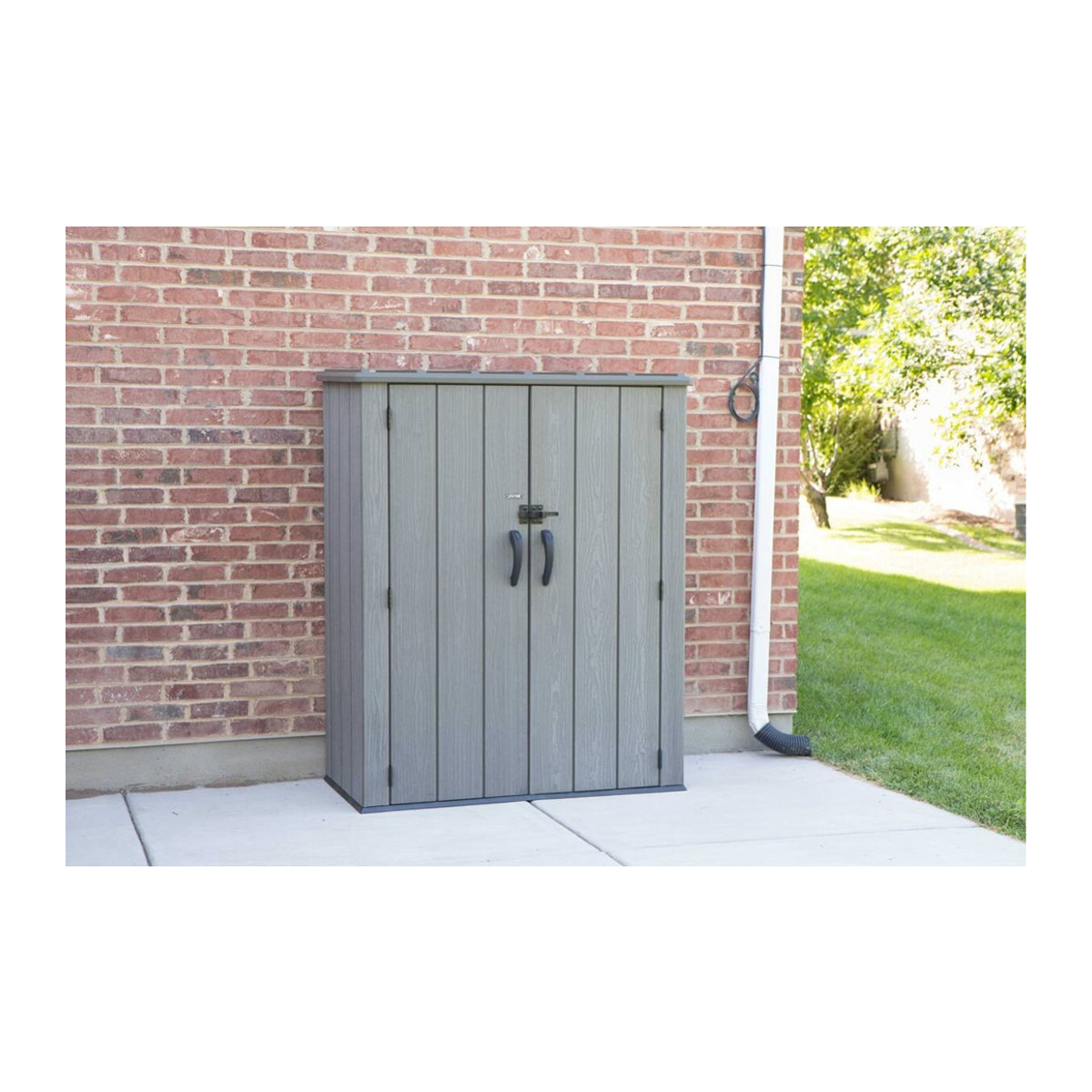 Lifetime Geräteschrank aus Kunststoff in Grau B/H/T: 136 x 172 x 70 cm - Bild 7