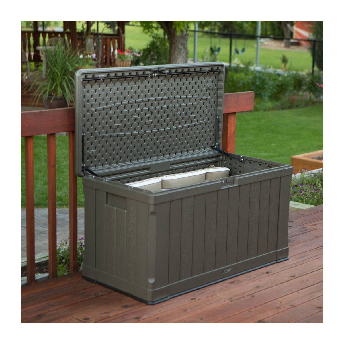 Lifetime Kissenbox Premium 440L braun Kunststoff B/H/T: 128 x 67 x 64 cm - Bild 3