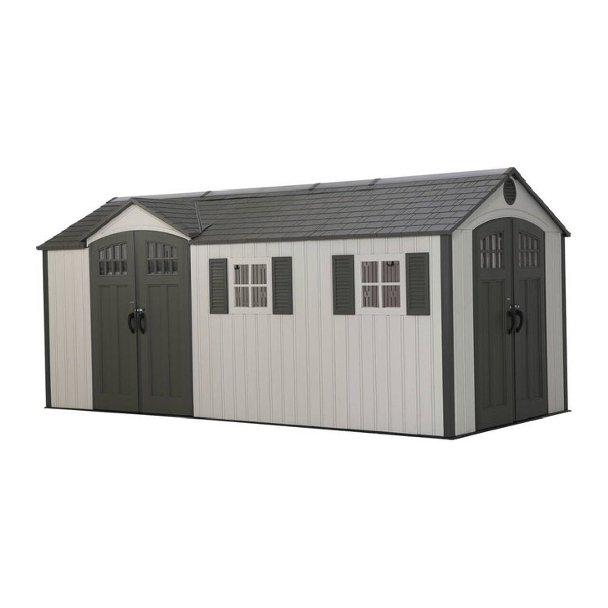 Lifetime Kunststoff Gerätehaus Chateau Landhaus Grau B/H/T: 533,4 x 243,8 x 244 cm - Bild 1
