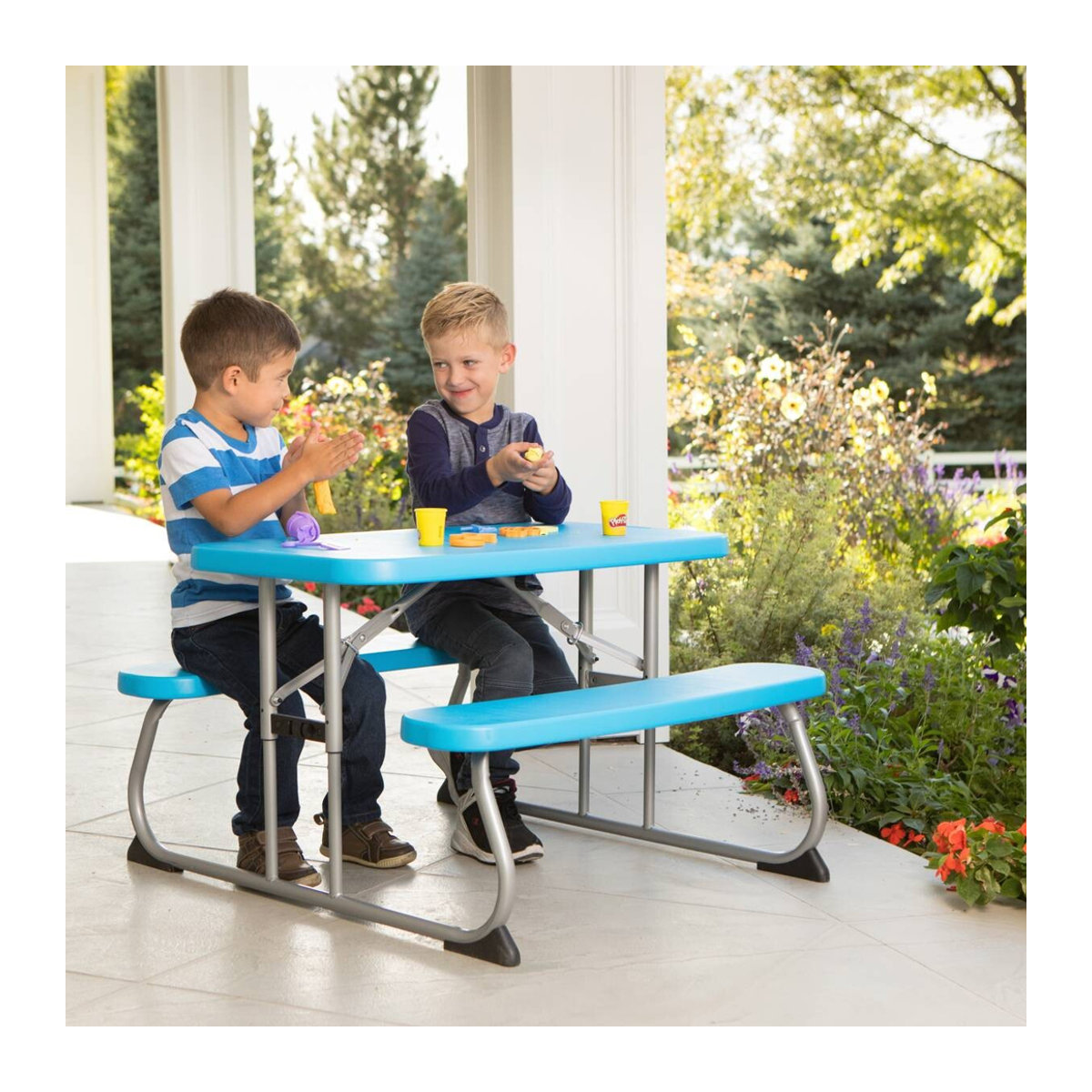 Lifetime Picknickgarnitur Kids für Kinder aus Kunststoff in Blau, B: 90 cm, T: 83 cm, H: 53 cm - Bild 5